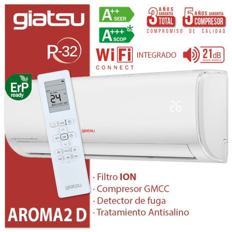 Conjunto aire acondicionado tipo split Giatsu Aroma 24