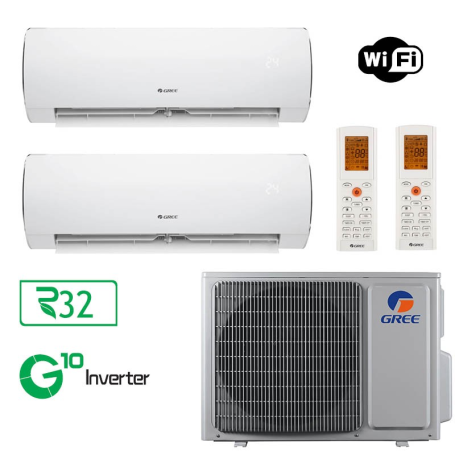 GREE 2X1 FAIR 9 + FAIR 12 + FM 18 WIFI