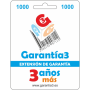 Extensión garantía 3 años Maximo 100 euros