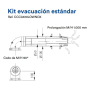 Medidas Kit Evacuación estándar Calentador Estanco Centro Confort Zeus.3 Low Nox