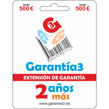 Extensión garantía 2 años Maximo 500 euros