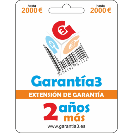 Extensión garantía 2 años Maximo 2000 euros