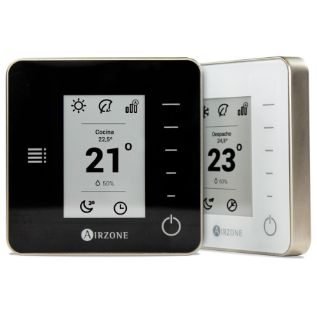 Termostatos blanco y negro radio Monocromo Airzone Think 32Z 