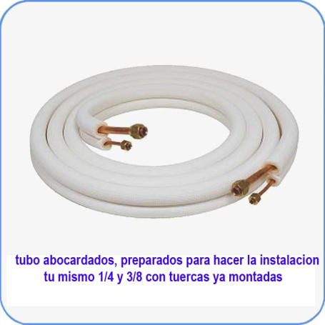 ✅KIT 5 metros Tubo  aluminio  Y  cobre y abocardado y tuerca 1/4 +3/8✅